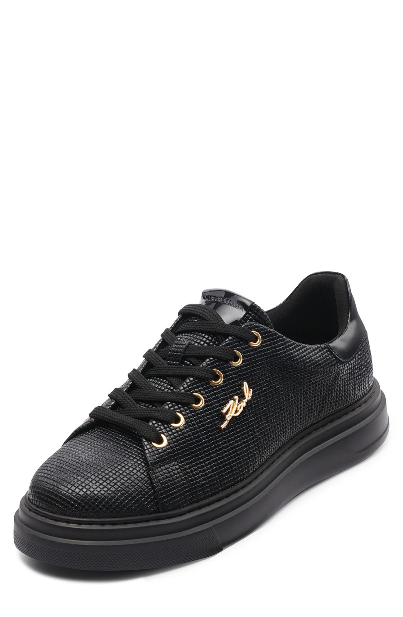 KARL LAGERFELD PARIS Logo Pin Sneaker, Main, color, 