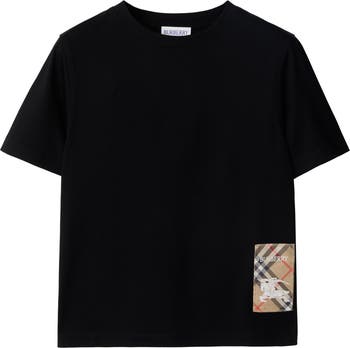 Check Label Cotton T-shirt