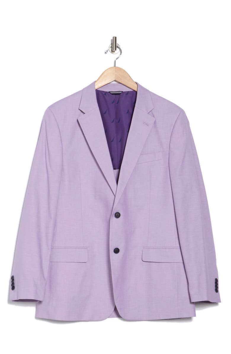 Nautica Purple Solid Stretch Cotton Sport Coat, Alternate, color, Purple