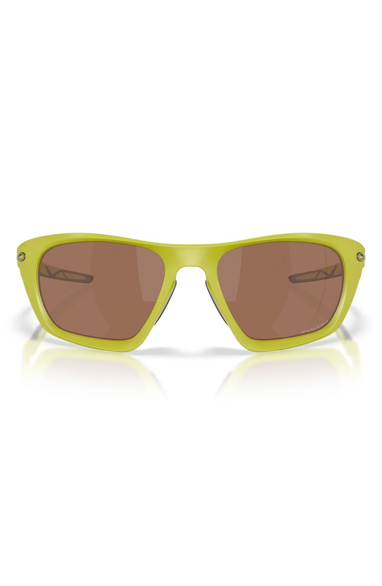 Oakley Lateralis 60mm Rectangle Sunglasses, Main, color, Matte Cactus / Prizm Tungsten