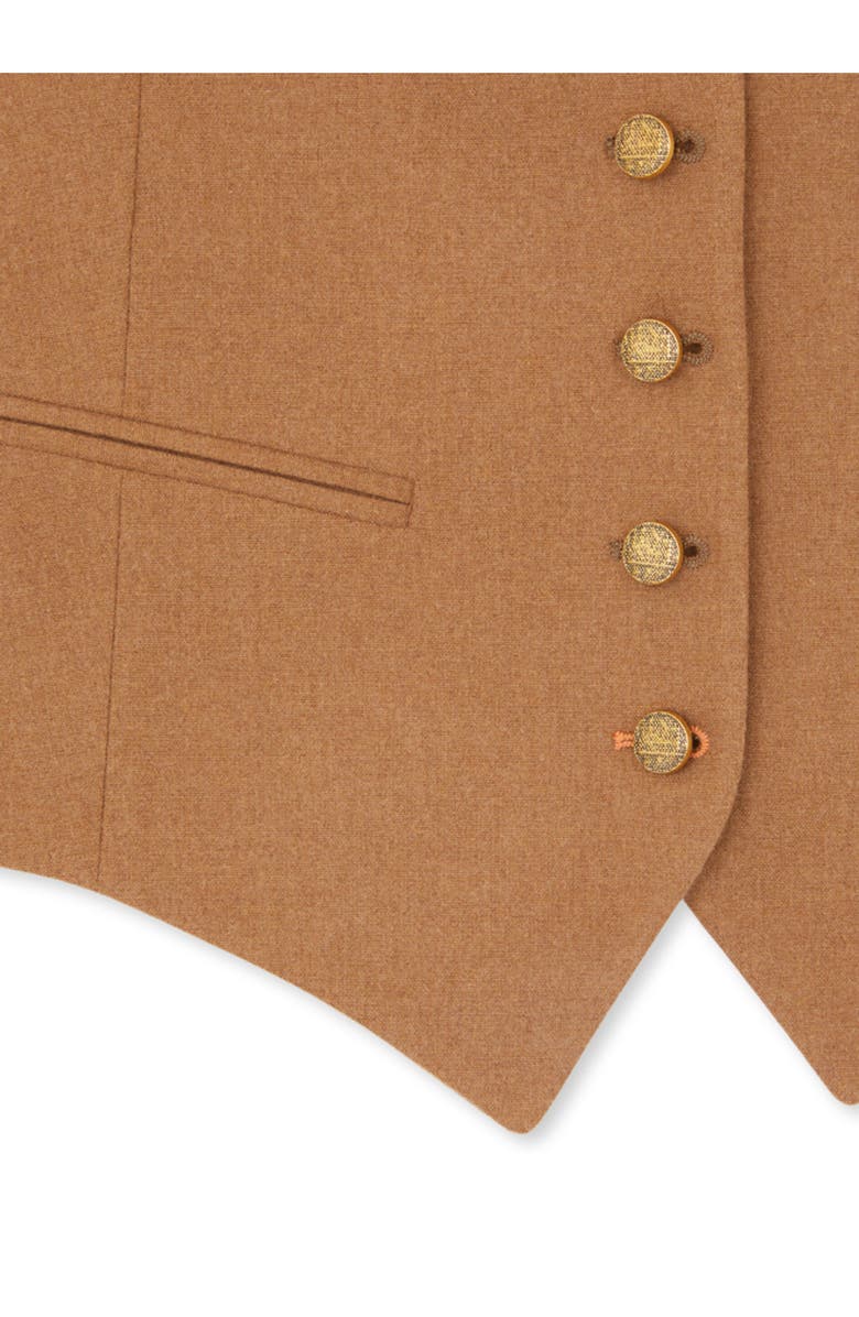 Fortela Demi Wool Vest, Alternate, color, Camel