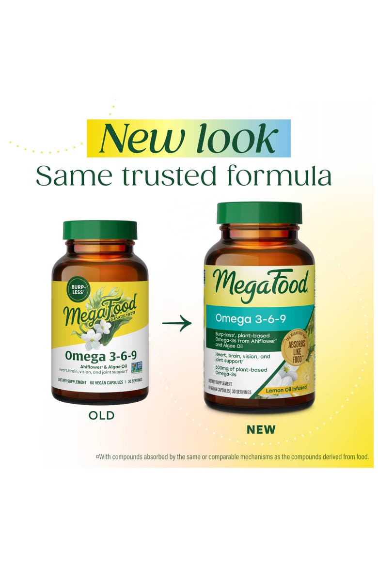 Vegan Omega 3 6 9, Burp-Less Supplement, 600 mg Plant-Based Omega 3 & 150 mg Dha Per Serving, 60 Liquid Capsules, Alternate, color, None