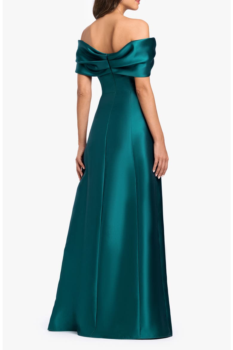 Arcadia Satin Ballgown, Alternate, color, MALLARD