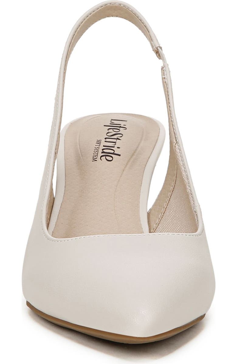 LifeStride Annalise Slingback Pointed Toe Pump - Wide Width Available, Alternate, color, Bone