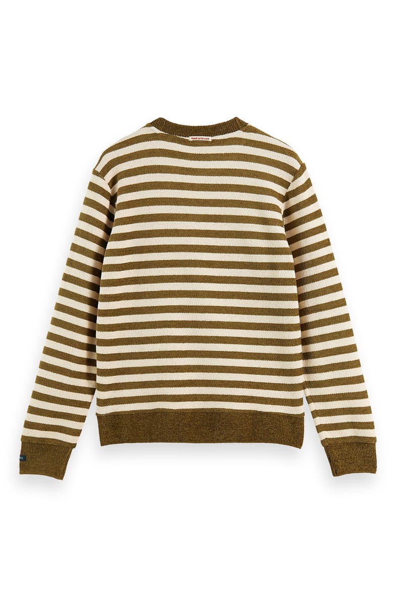 Scotch & Soda Felpa Stripe Crewneck Sweater, Alternate, color, 