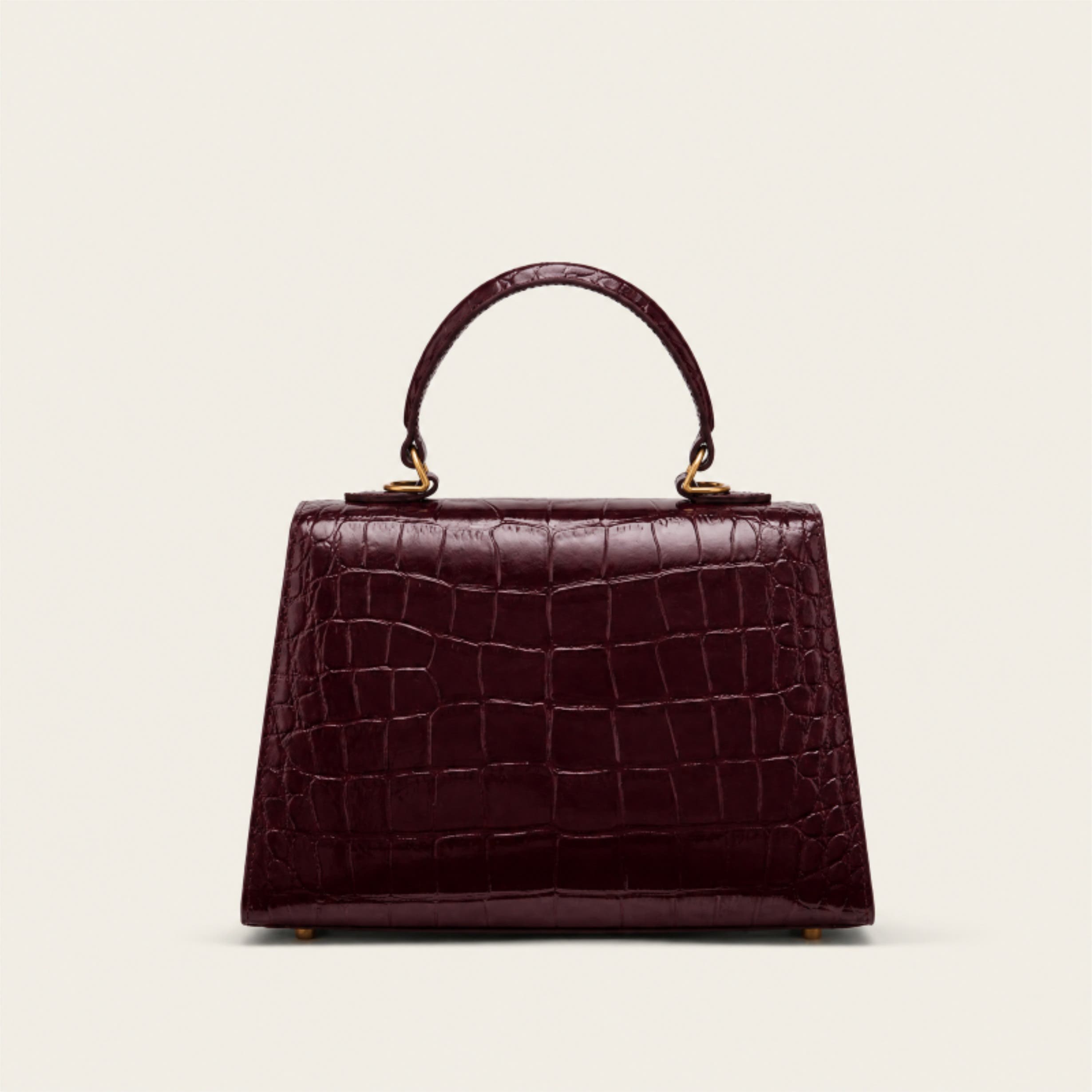 Kensington - Top Handle Black Croc Embossed, Alternate, color, Burgundy
