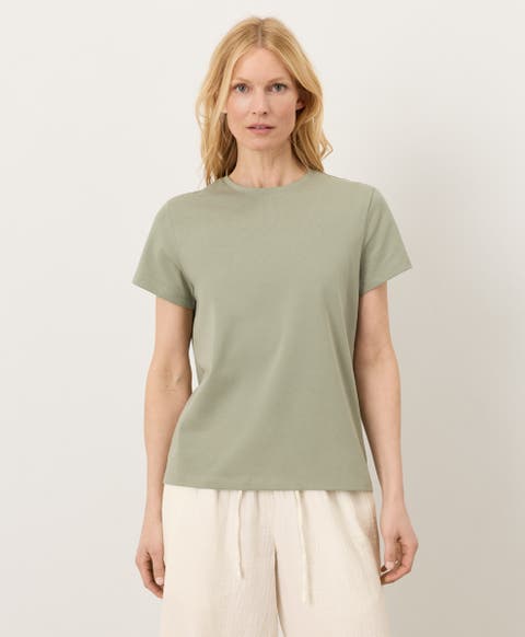 Luxe Essential Crewneck Tee Made With Organic Cotton