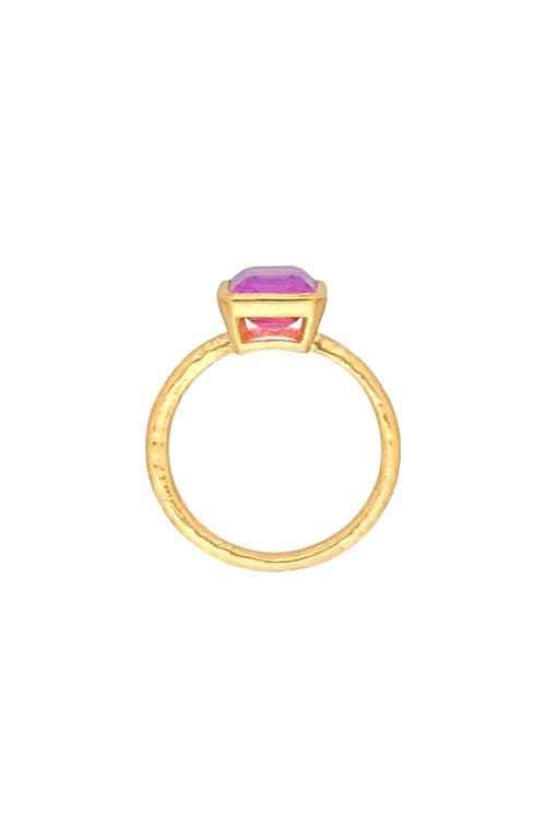 Ys Gems Kunzite Doublet Ring In Pink