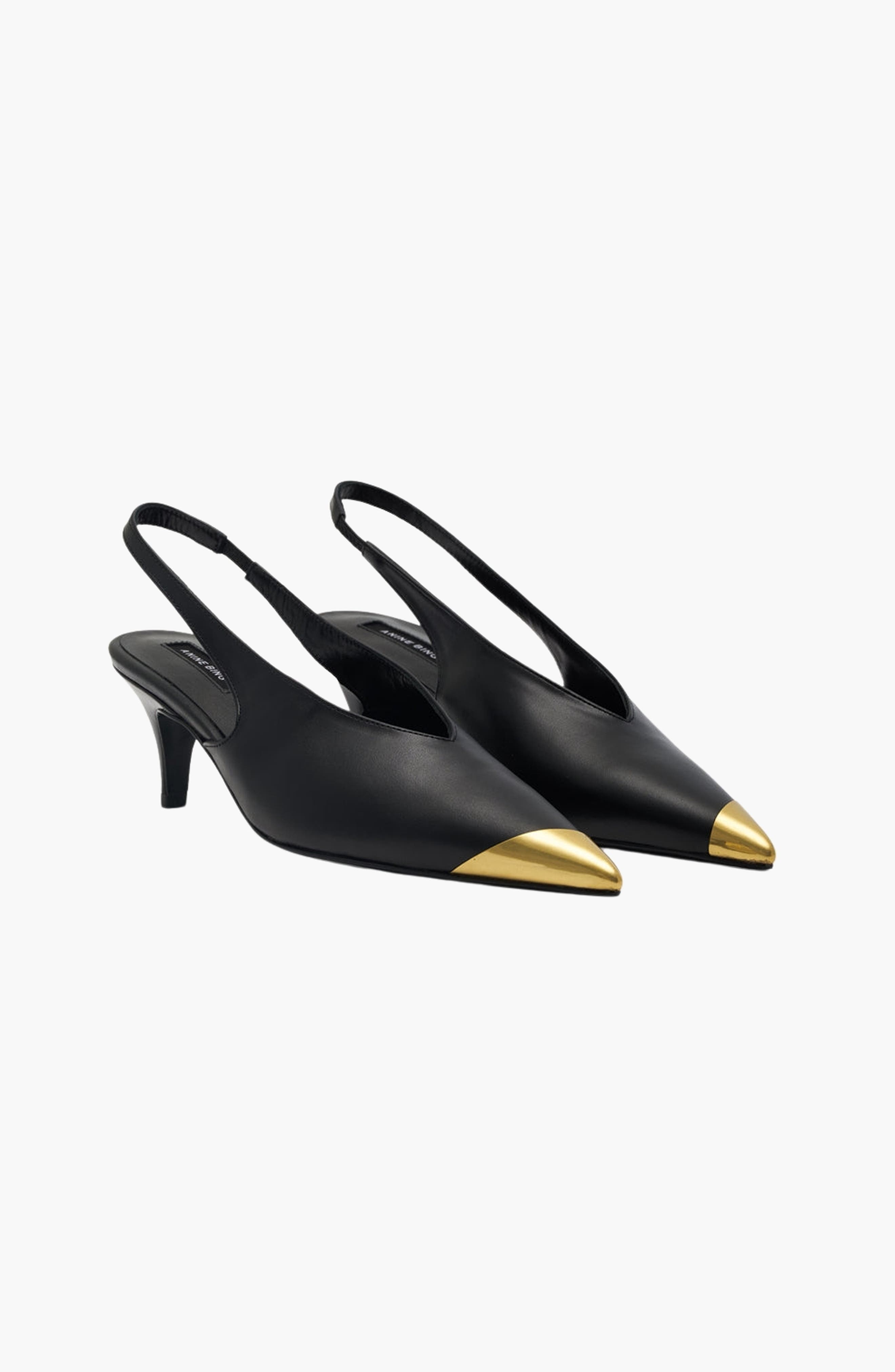 Nelly Metal Toe Slingback Heel, Alternate, color, Black