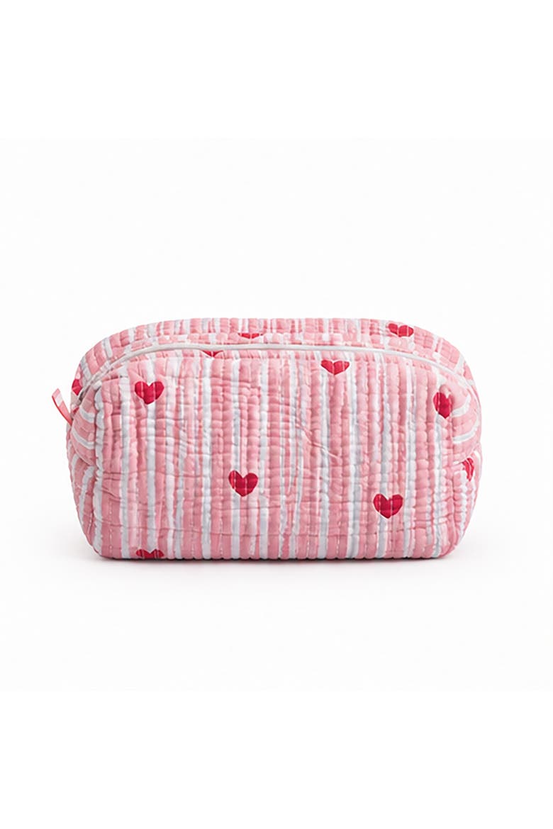 Little Hearts Cosmetic Pouch, Alternate, color, Pink