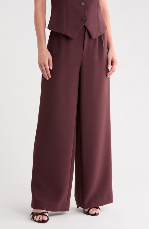Crepe Wide Leg Trousers