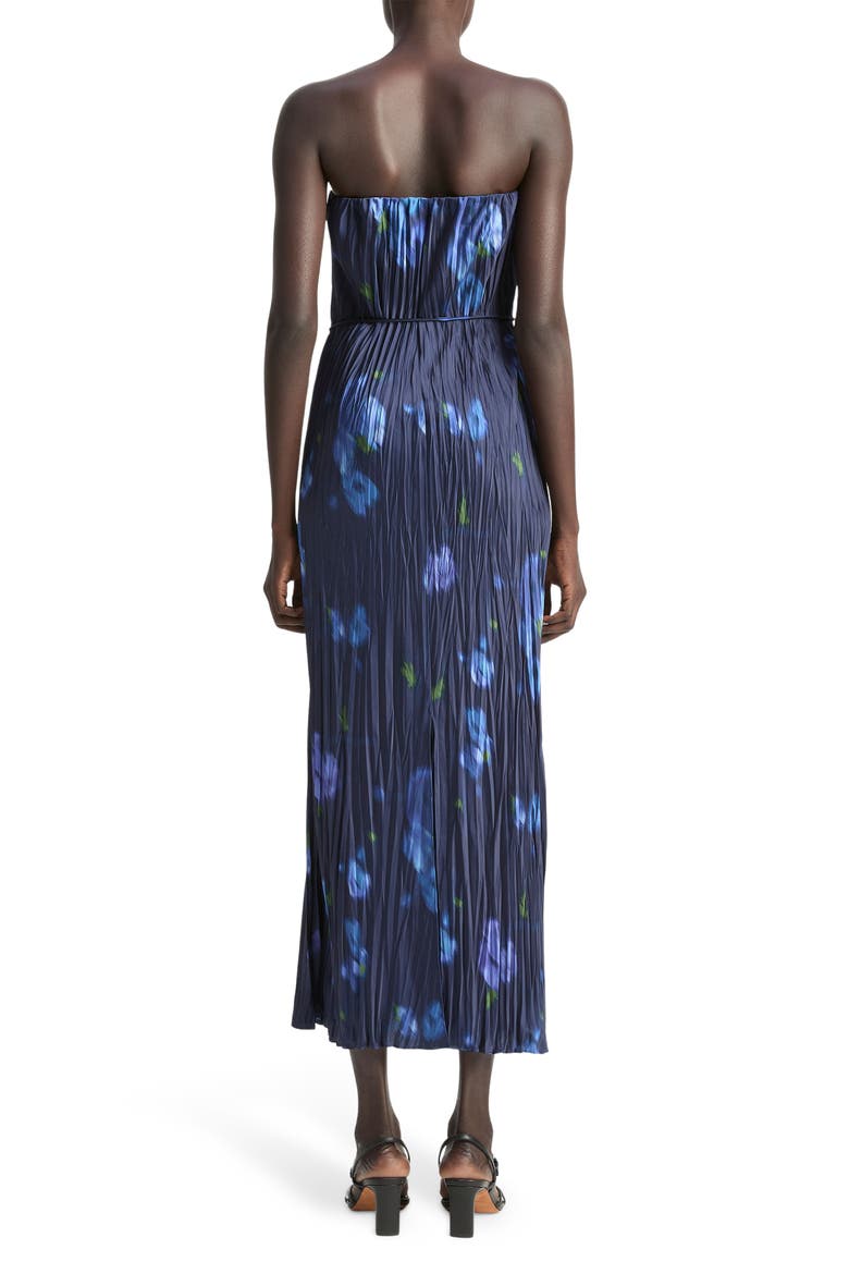 Poppy Blur Crushed Column Gown, Alternate, color, MIDNIGHT