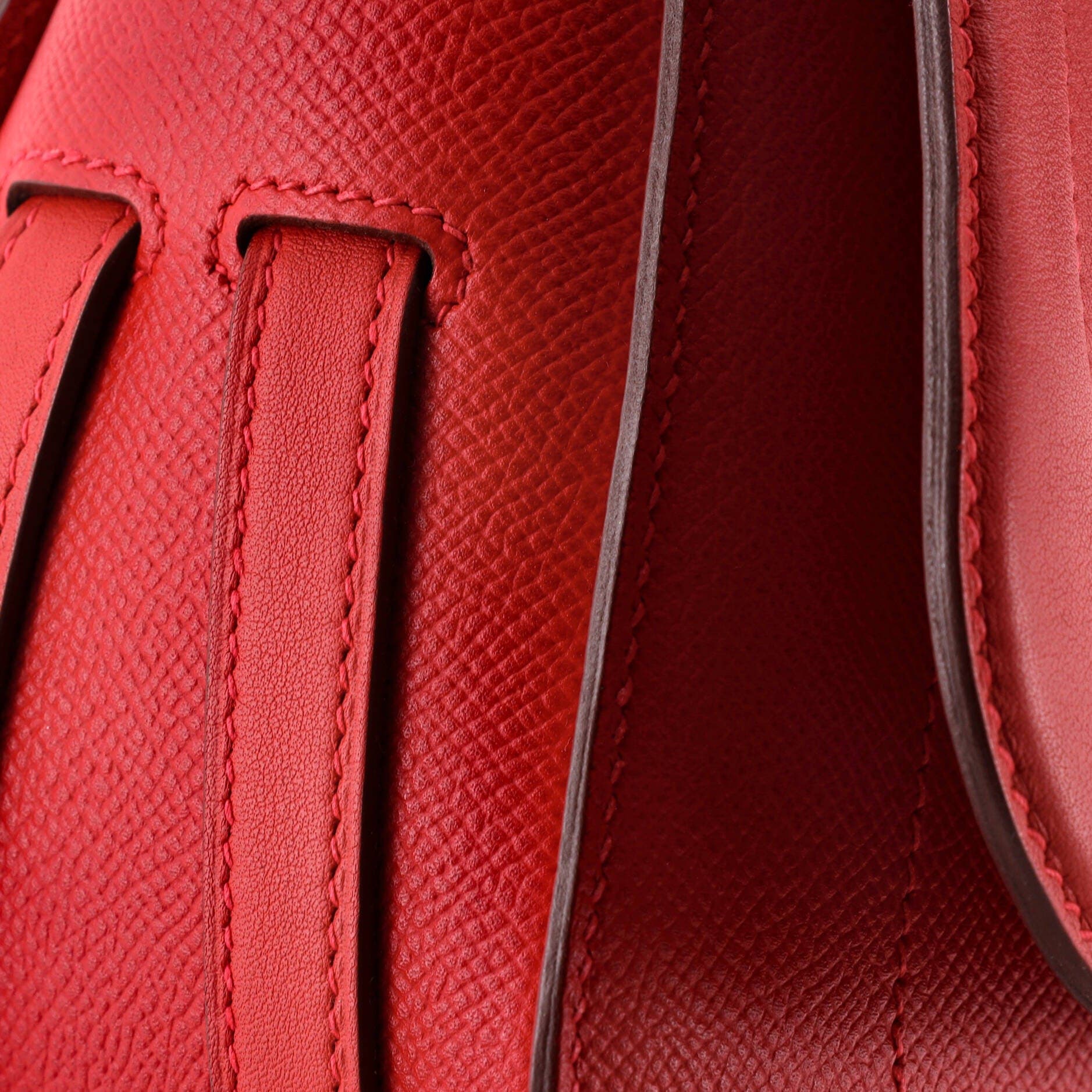 Pre-Owned Hermes Harnais Shoulder Bag Epsom and Swift, Alternate, color, Rouge Casaque