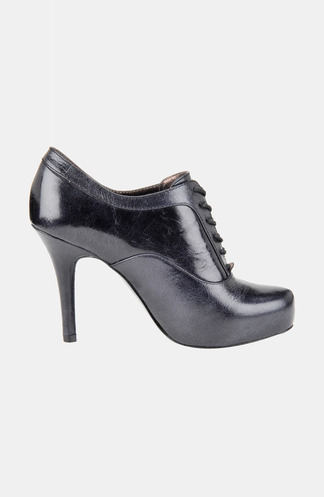 'Coralia' High Heel Oxford, Alternate, color, BLACK