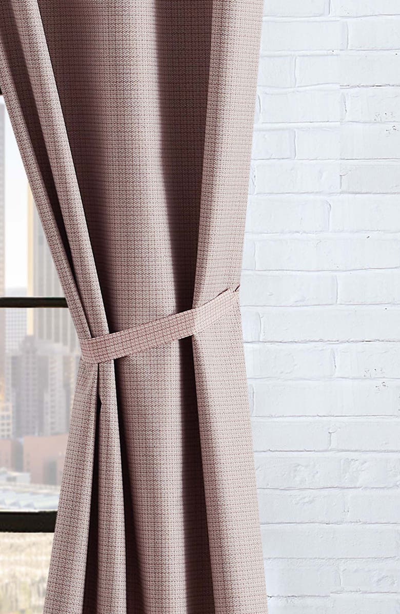 Lucky Brand Finley Textured Blackout Set of 2 Curtain Panels, Alternate, color, Blush Pink