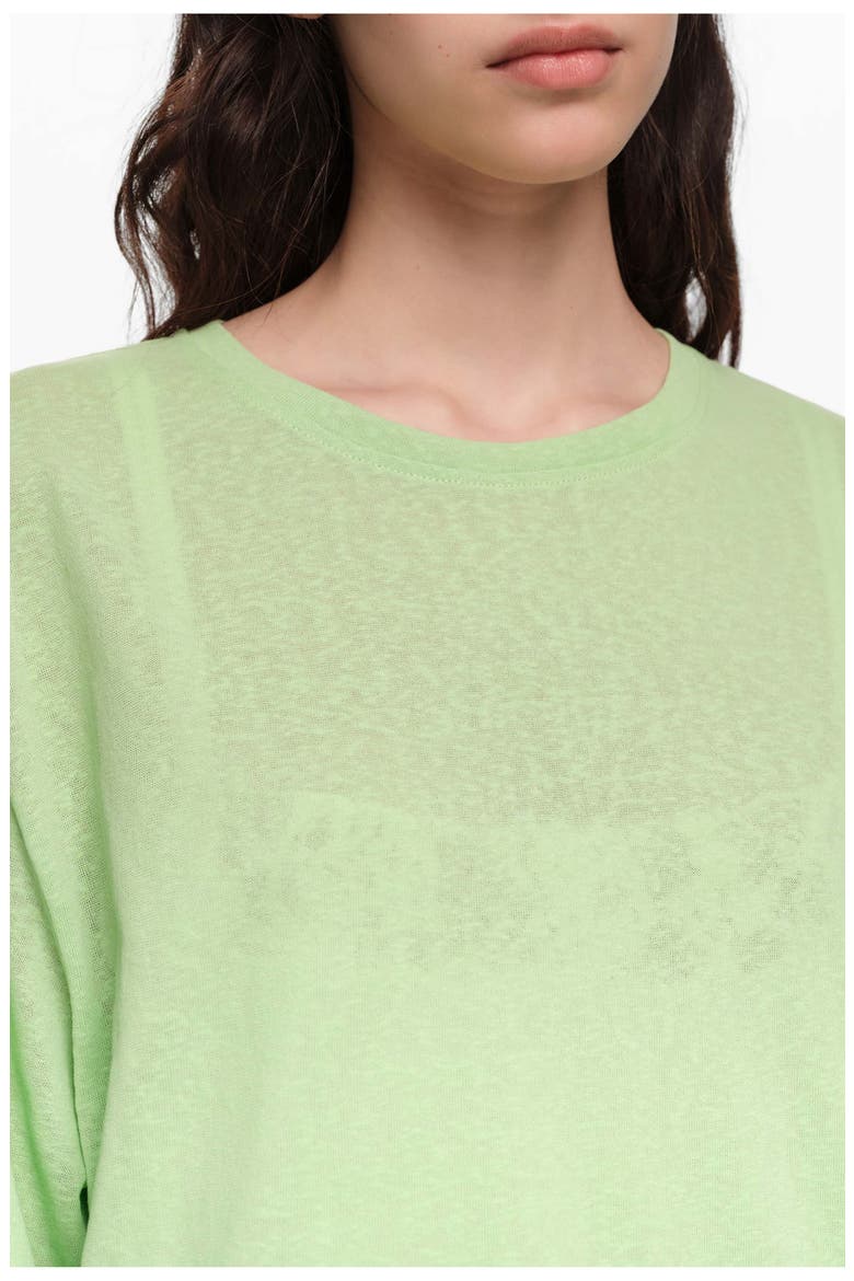 Long Lace T-shirt, Alternate, color, APPLE GREEN