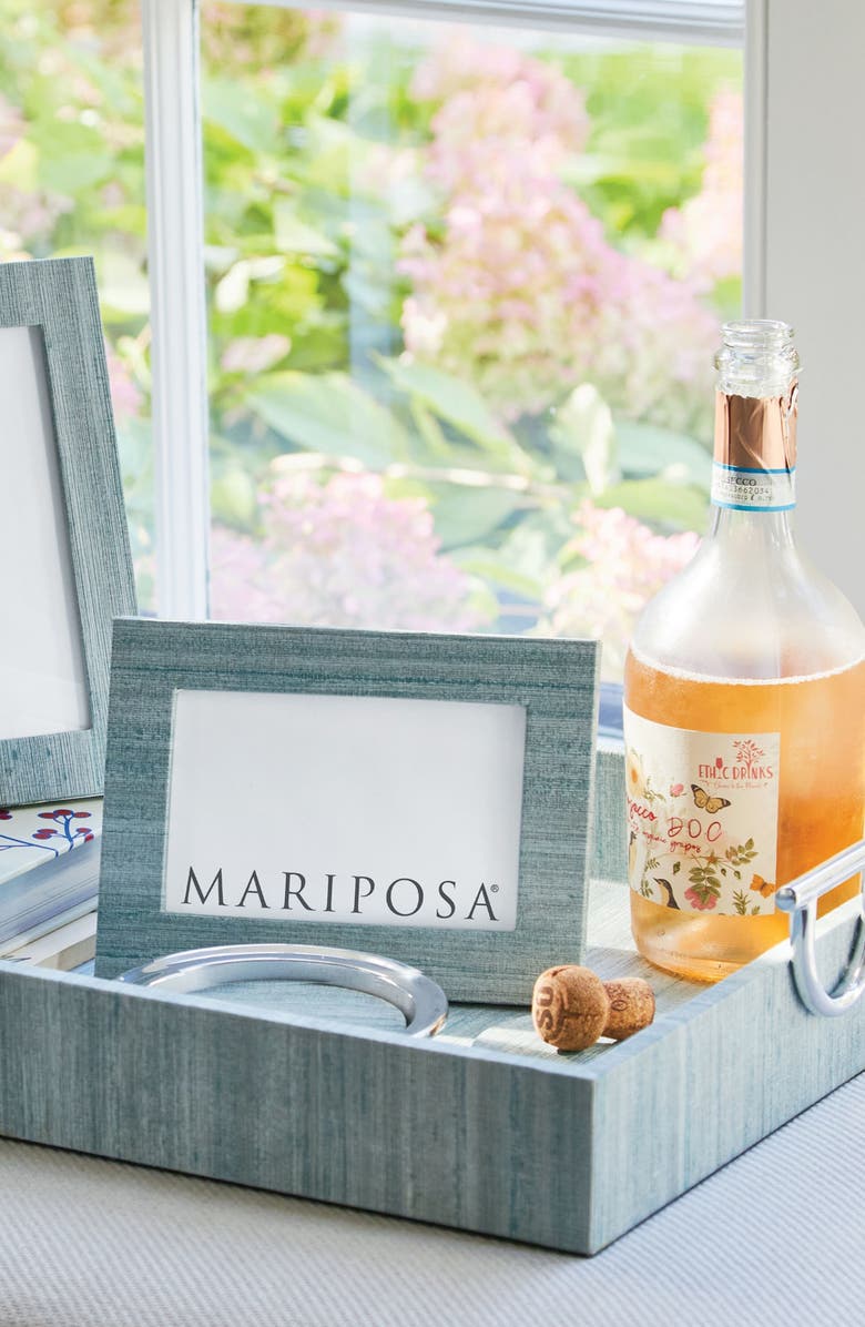 Mariposa Capri Faux Grasscloth Tray, Alternate, color, Aqua