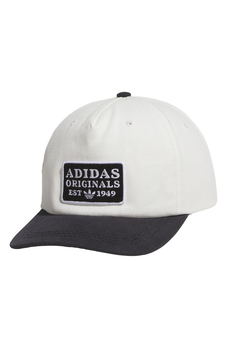 adidas Utility Patch Snapback Baseball Cap, Main, color, Off White/ Black/ White