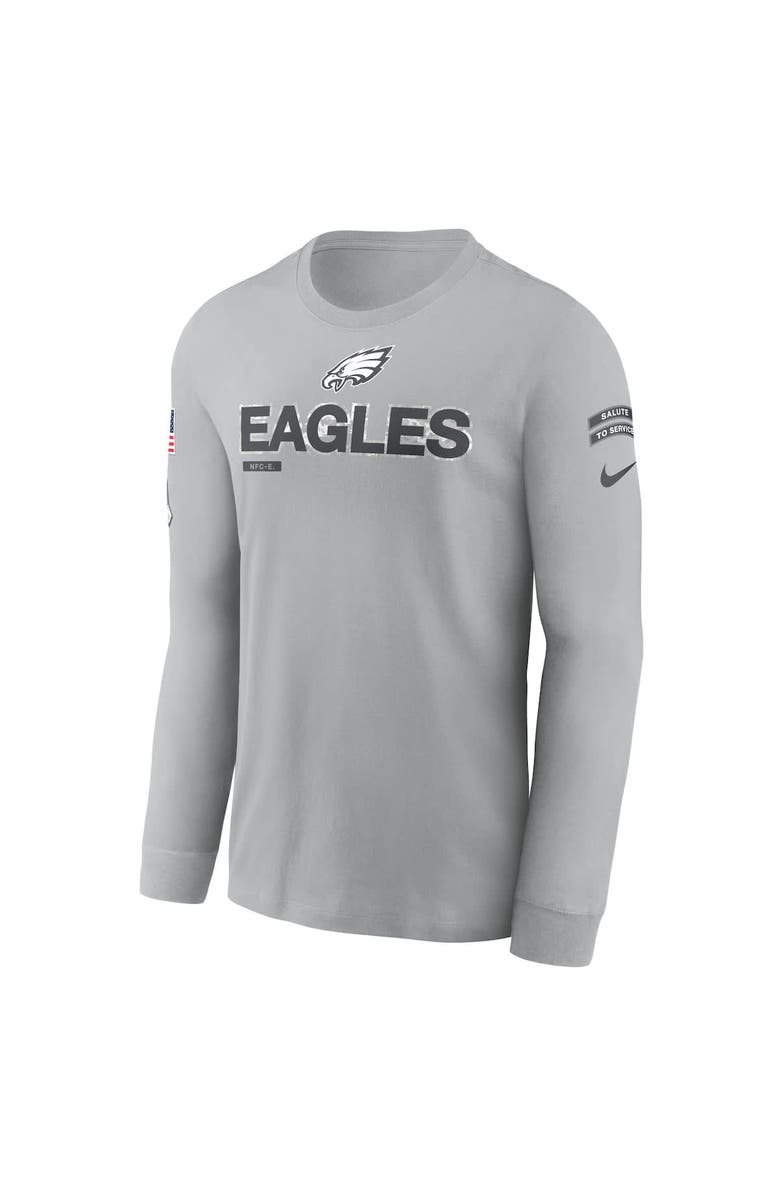 Nike Men's Nike Gray Philadelphia Eagles 2024 Salute To Service Long Sleeve T-Shirt, Alternate, color, 
