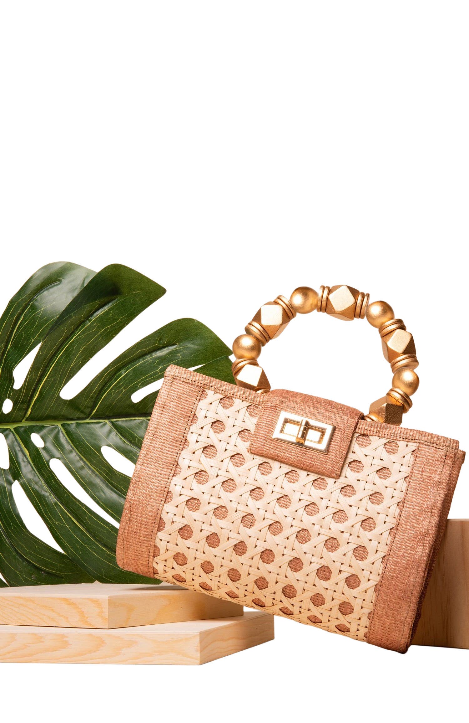 Soli & Sun THE MILA Rattan Woven Handbag, Alternate, color, 