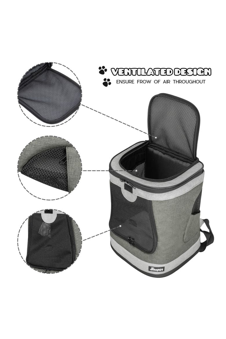 Pet Soft Backpack Carrier, Alternate, color, Gray