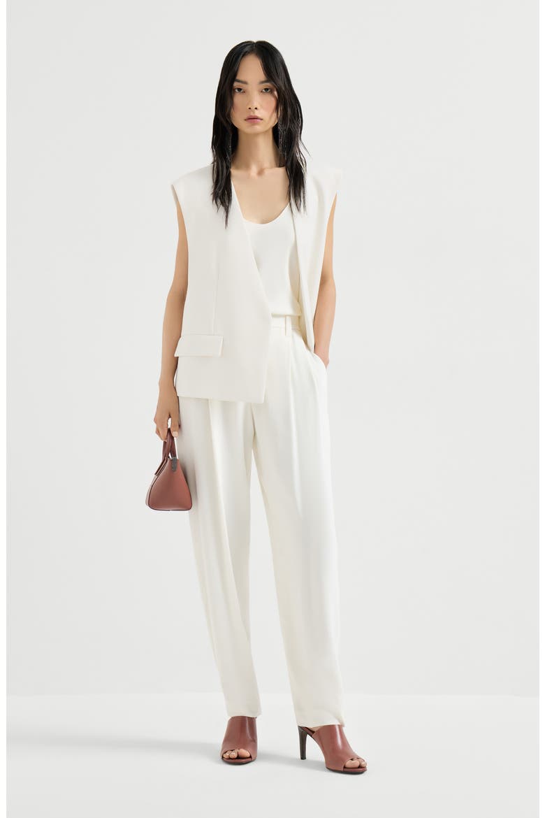 Slouchy trousers, Alternate, color, White