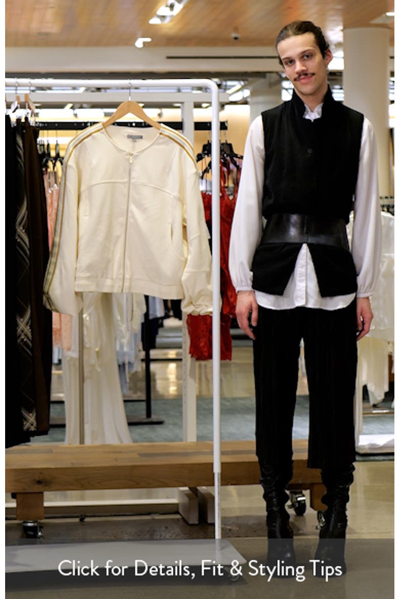 Stripe Trim Front Zip Jacket video