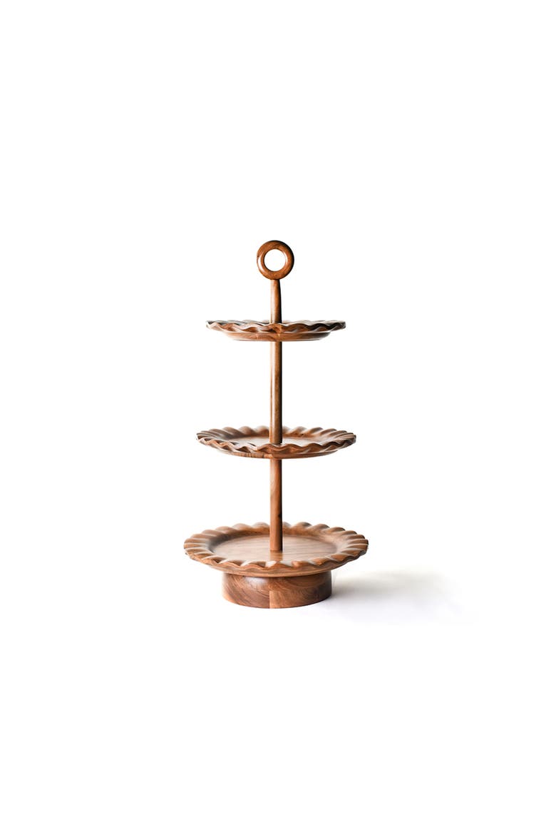 Fundamental Wood 3-Tiered Stand, Main, color, Brown
