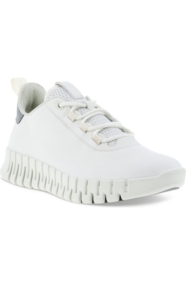 ECCO GRUUV Sneaker, Main, color, White/ Light Grey