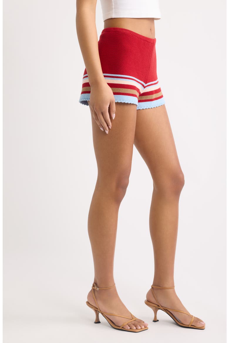 The Cleo Knit Shorts, Alternate, color, CRANBERRY MULTI