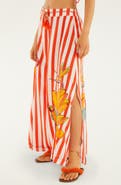 FARM Rio Mixed Print Linen Blend Cover-Up Drawstring Pants