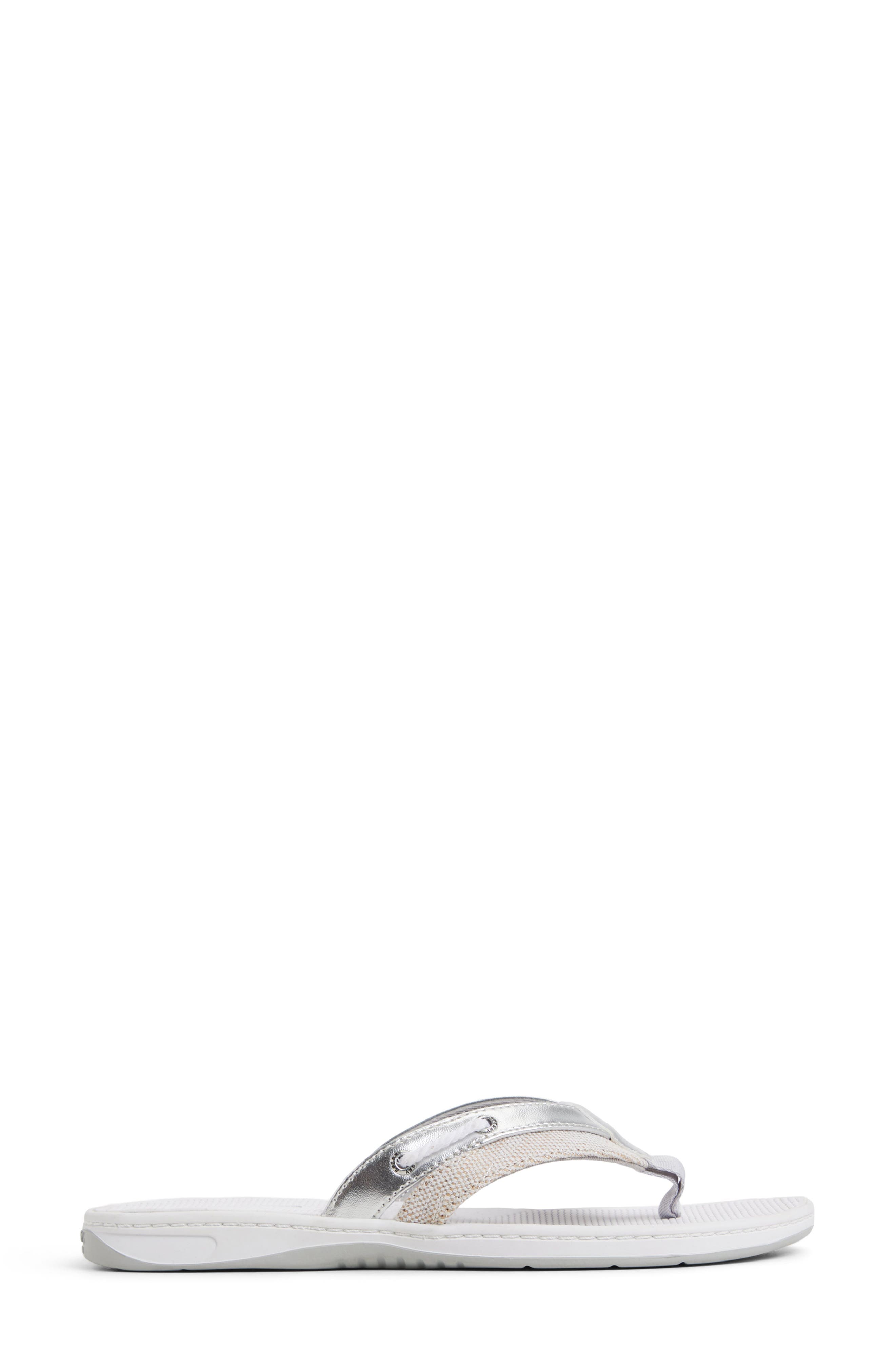 Sperry Sable Fish Flip Flop, Alternate, color, Silver