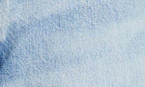 Reformation Saige High Waist Raw Hem Denim Cutoff Shorts In Blue