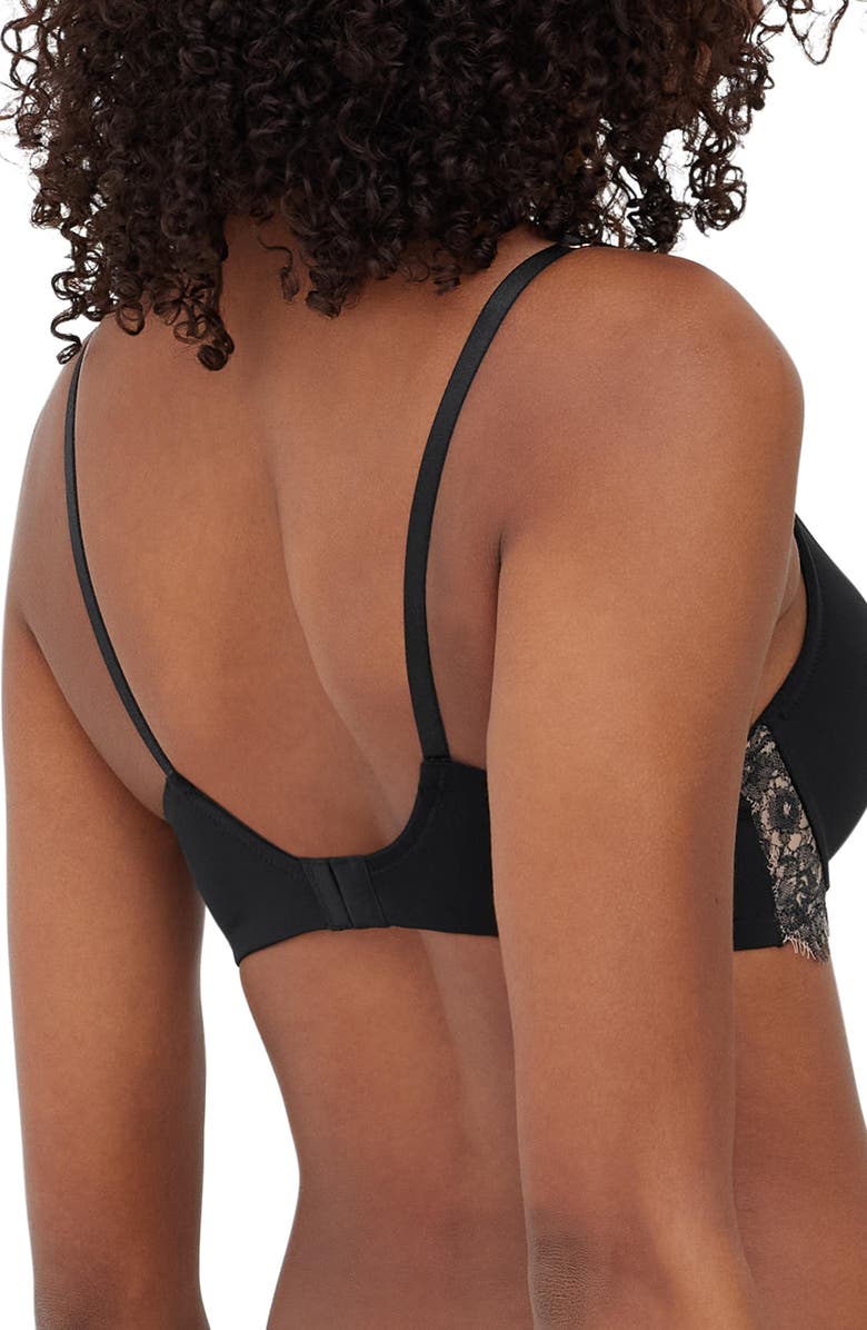 Skarlett Blue Entice Push-up Bra, Alternate, color, Black/Nylon