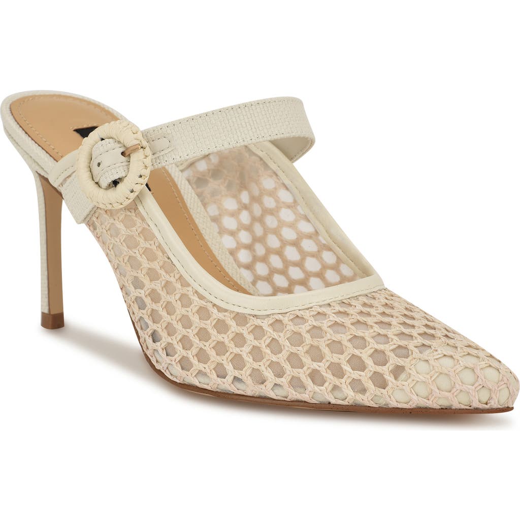 Nine West Rondel Pointed Toe Pump In Ivory
