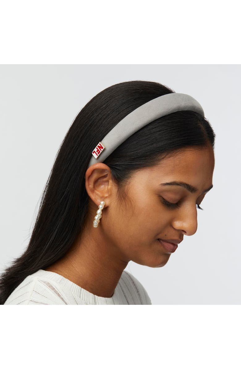 Lele Sadoughi Dallas Cowboys Charlotte Headband, Alternate, color, Grey 020
