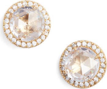 bright ideas pave halo cz stud earrings