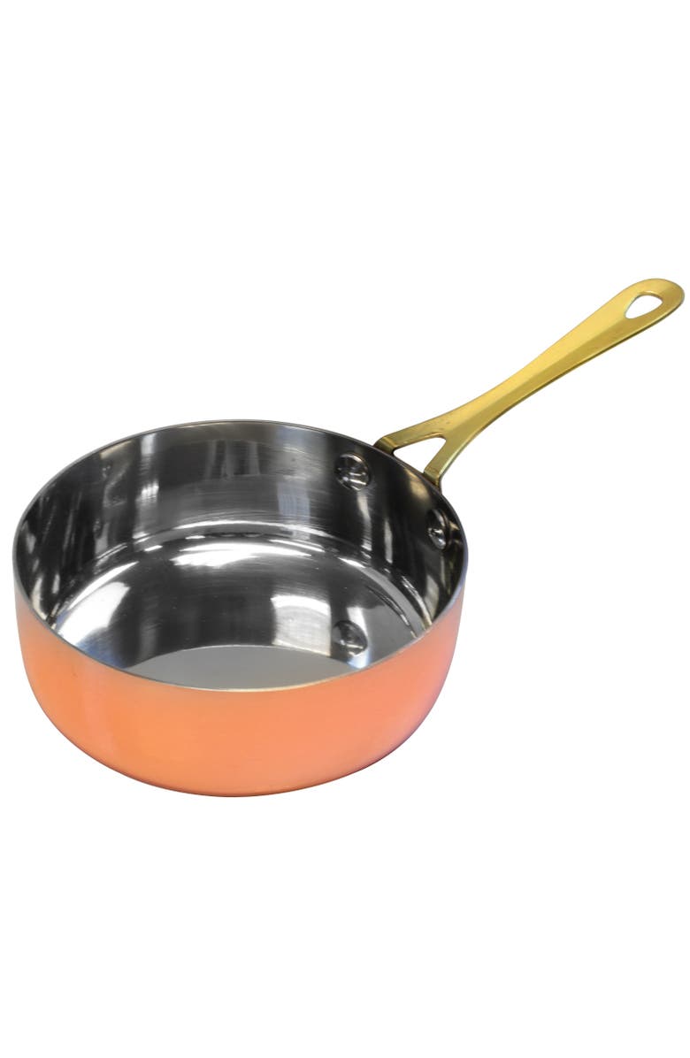 Gibson Home Rembrandt 4.7 Inch Stainless Steel Mini Frying Pan, Copper Plated, Alternate, color, Metallic Silver