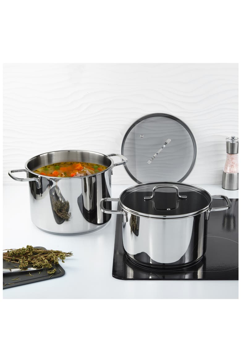 Dina Helix 10.6-Quart Stockpot, Alternate, color, SILVER