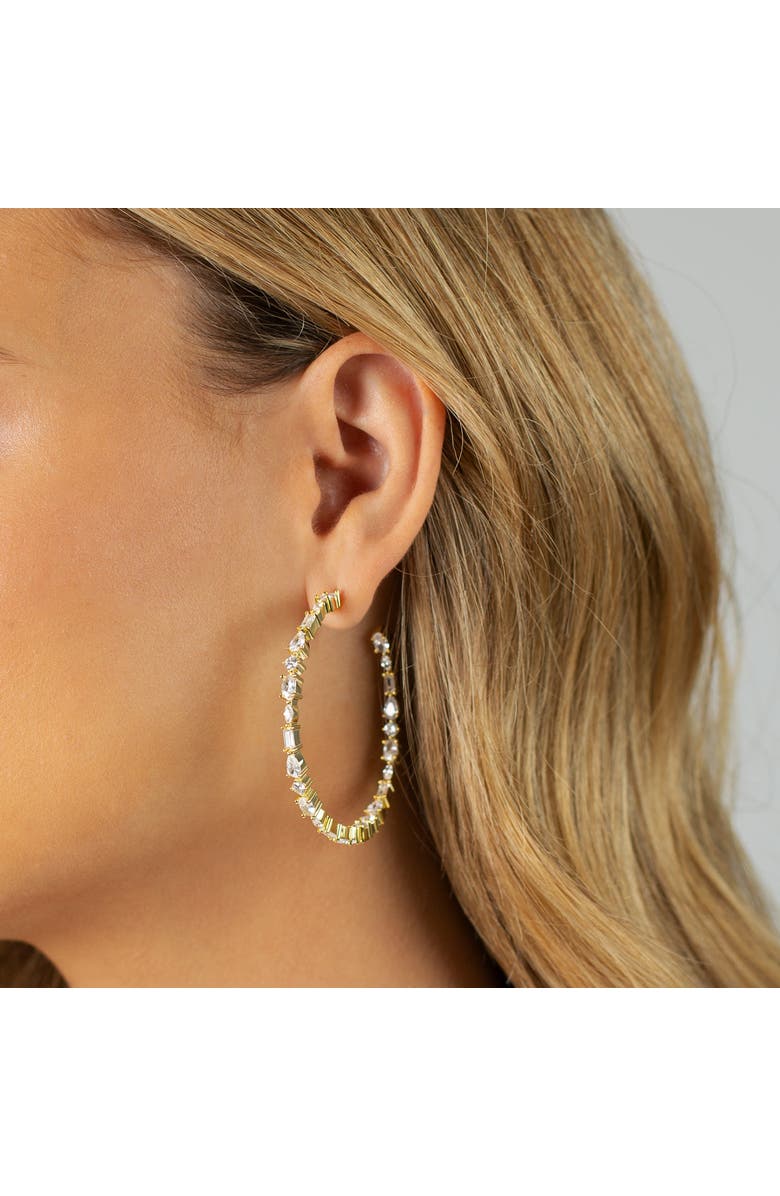 BY ADINA EDEN Multi Shape Open Hoop Earring, Alternate, color, 