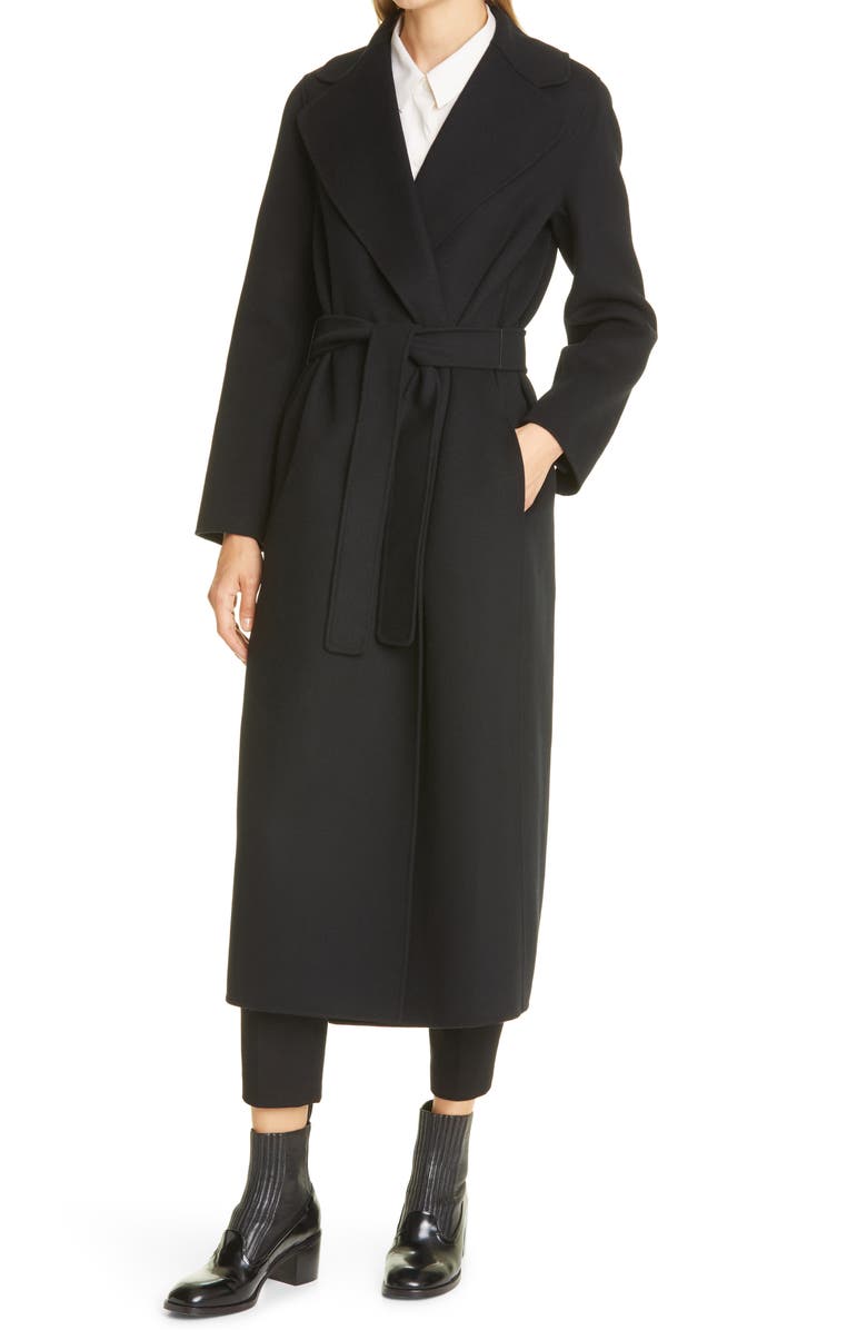 Max Mara Poldo Double Face Wool Wrap Coat, Alternate, color, 