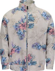 Lords of Harlech Exotic Floral Mens Printed Zip Jacket