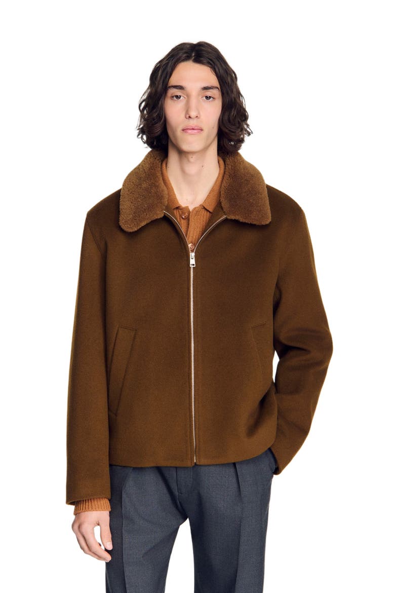 Wool and cashmere jacket, Main, color, Camel