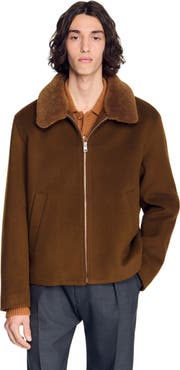 SANDRO Wool and cashmere jacket