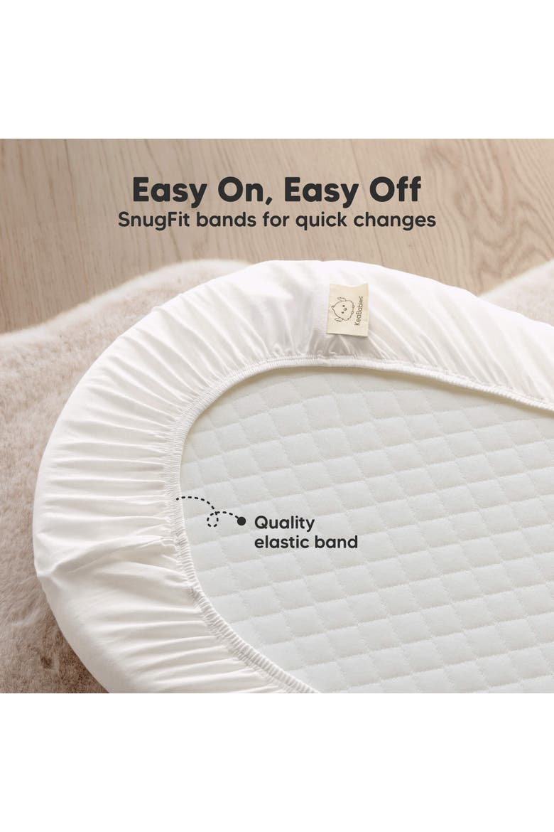 2-Pack Isla [Protect+] Waterproof Bassinet Sheets, Alternate, color, Soft White