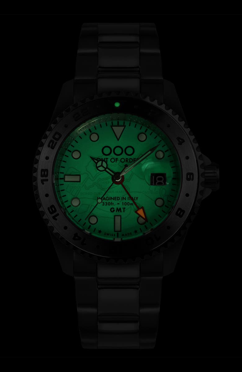 OUT OF ORDER GMT Venezia Bracelet Watch, 44mm, Alternate, color, Gmt Venezia