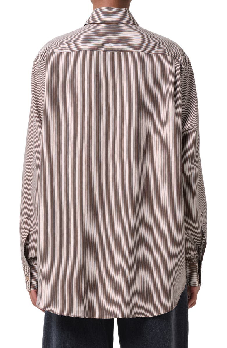 AGOLDE Aris Stripe Asymmetric Button-Up Shirt, Alternate, color, Jakarta Stripe