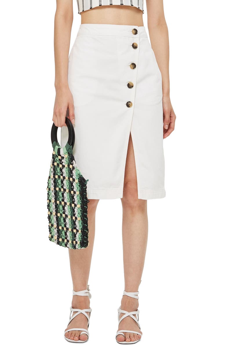 Topshop Midi Skirt, Main, color,