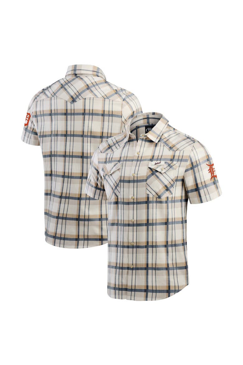 Men's Darius Rucker Collection by Fanatics Navy Detroit Tigers Plaid Full-Snap Shirt, Main, color, Navy