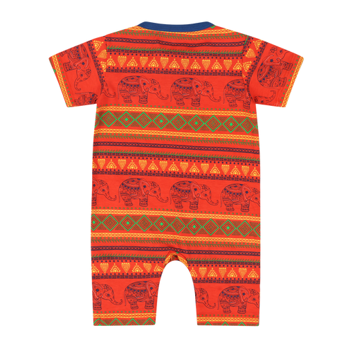 Mixed Up Clothing Suave Baby Romper In Jacquard Stripe